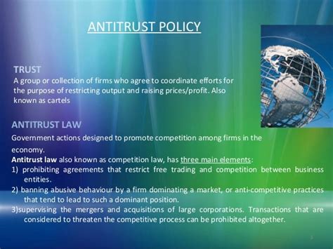 what is the goal of antitrust policies